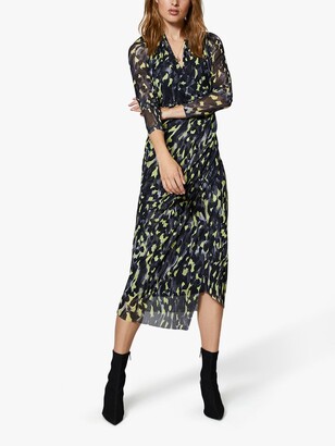 Mint Velvet Charlotte Abstract Brushstroke Print Midi Dress, Light  Grey/Yellow - ShopStyle
