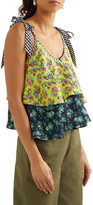 Thumbnail for your product : House of Holland Tiered Printed Crepe Top