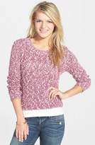 Thumbnail for your product : Sun & Shadow High/Low Bouclé Pullover (Juniors)