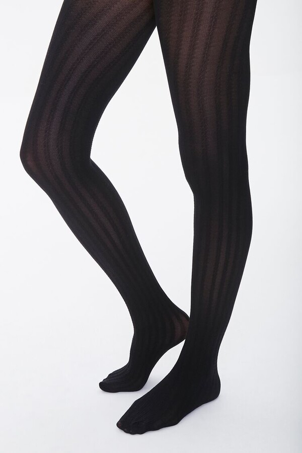 Forever 21 Opaque Ribbed Tights - ShopStyle Hosiery