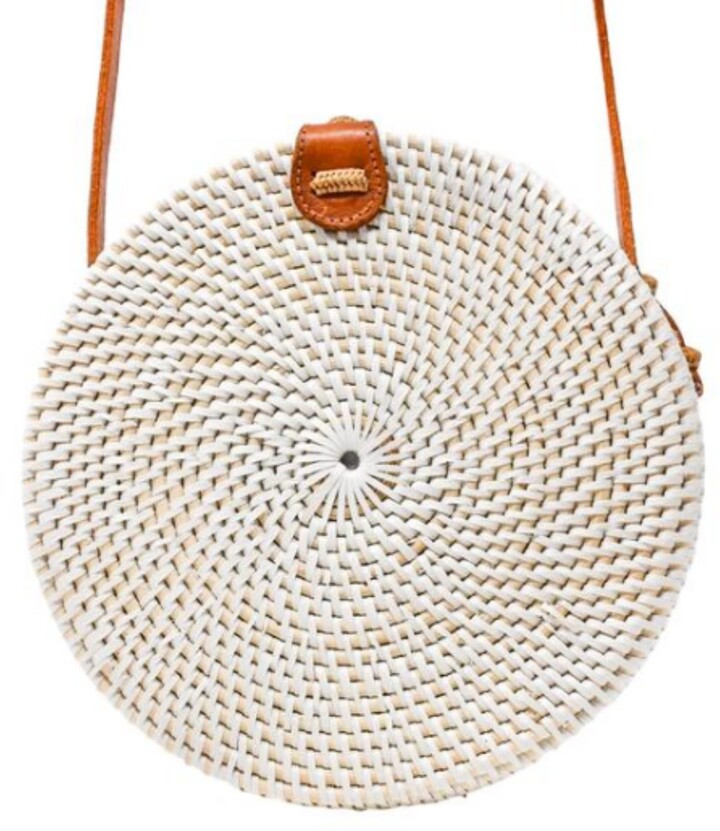 white circle bag