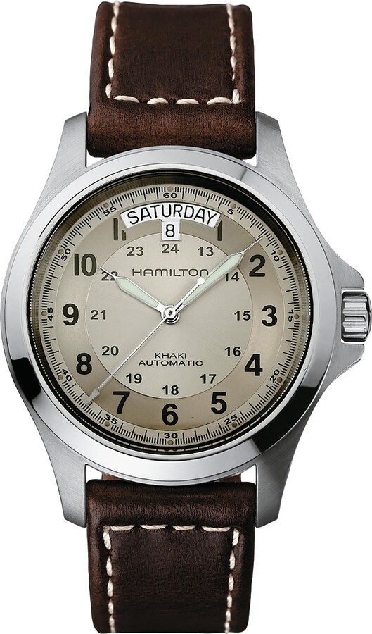 Hamilton Khaki Field King Automatic Leather Strap Watch, 40mm