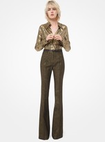 michael kors pants womens gold