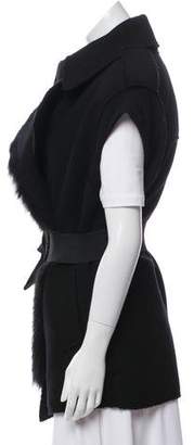 Lanvin Belted Fur Vest