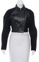 Thumbnail for your product : Roland Mouret Wool Leather-Accented Jacket w/ Tags