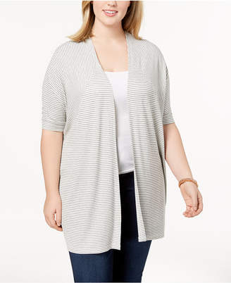 Celebrity Pink Trendy Plus Size Open-Front Cardigan