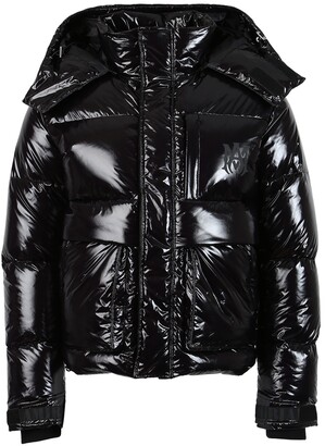Amiri Shiny Hooded Puffer Jacket Black - ShopStyle