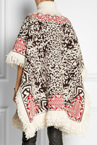 Thumbnail for your product : Emilio Pucci Fringed jacquard-knit turtleneck cape