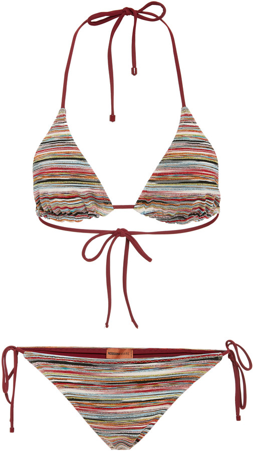 Missoni Mare Striped Classic Lurex Bikini - ShopStyle Two Piece Swimsuits