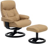Thumbnail for your product : John Lewis 7733 John Lewis Oslo Swivelling Recliner Armchair and Stool, Black Base