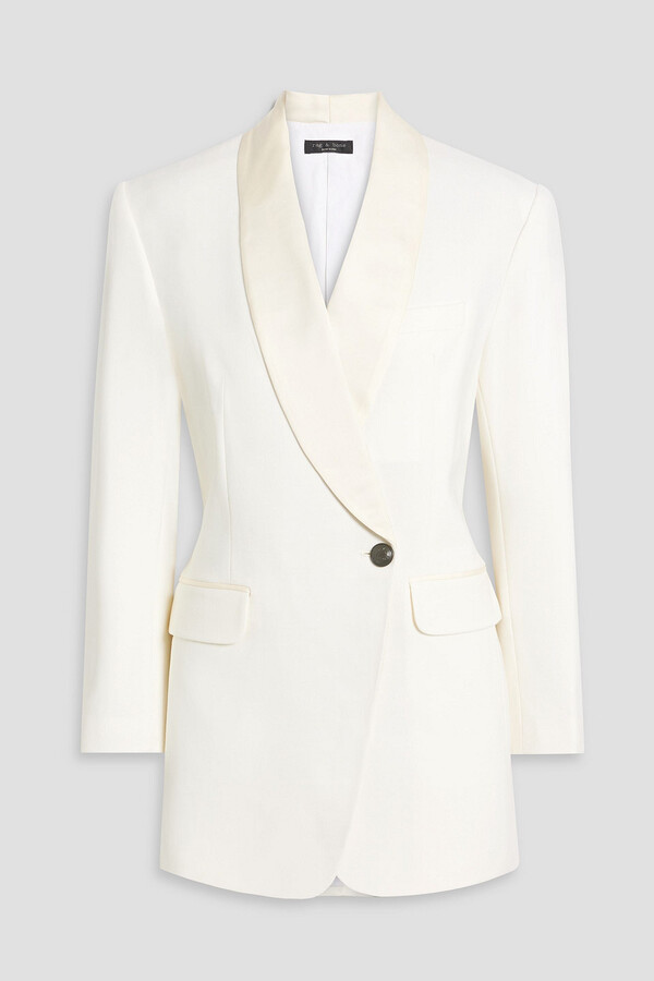 Rag & Bone Femi satin-trimmed wool-blend crepe blazer