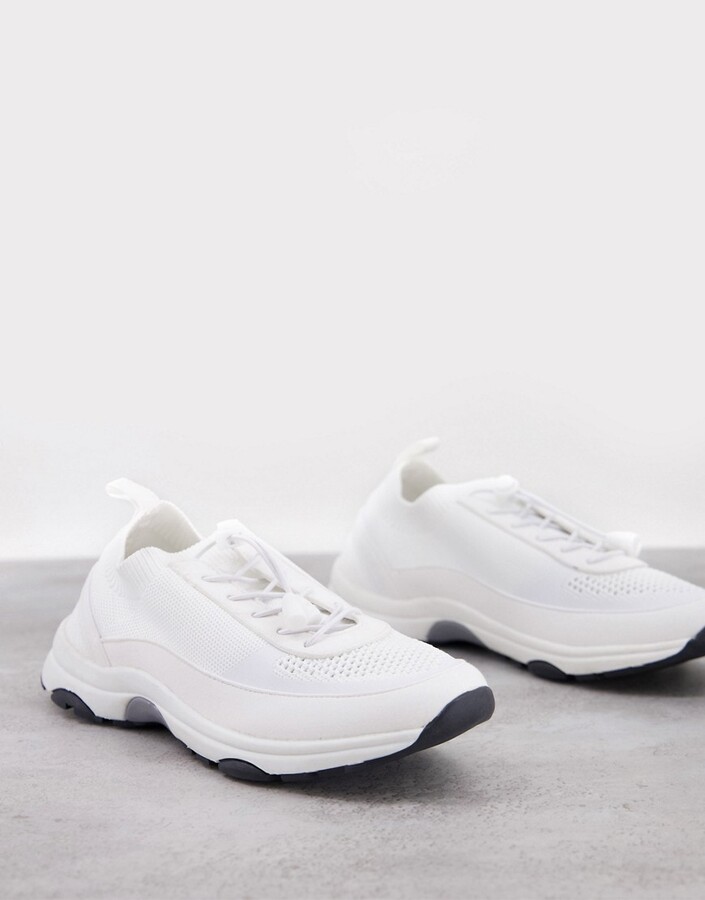 asos design white sneakers