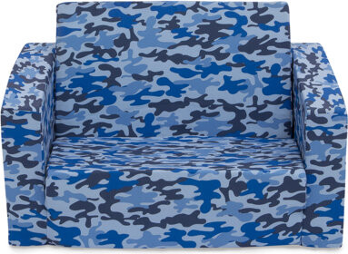 Cozee Camo Polyester Twill 2-in-1 Convertible Sofa to Lounger
