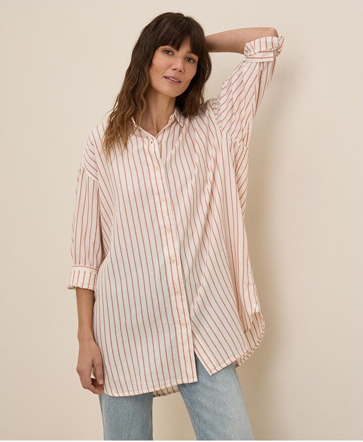 Pact Women's Cotton Sunset Lightweight Cotton Oversized Shirt