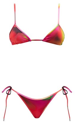 ATTICO Printed Triangle Bikini - Multi