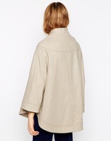Thumbnail for your product : Helene Berman Collarless Cape with Concealed Button Front