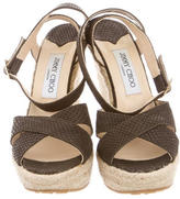 Thumbnail for your product : Jimmy Choo Embossed Platform Sandals