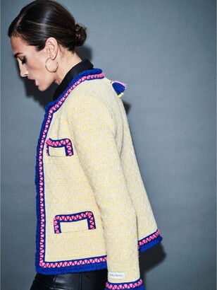 The Extreme Collection - Alpaca And Merino Wool Classic Tweed Jacket Mafalda Yellow