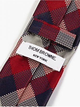 Thom Browne Men’s Buffalo-Check Silk Tie