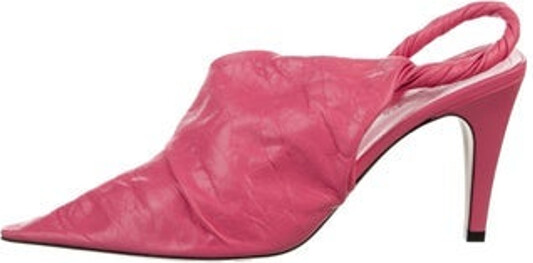 Bottega Veneta Leather Slingback Pumps Pink Pointed-Toes Includes Box & Dust Bag Unfortunately, due to restrictions, this item may not be eligible for shipping in all areas.