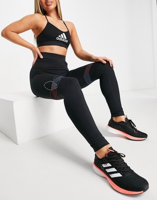 adidas Tricolor trefoil large logo leggings in black - ShopStyle