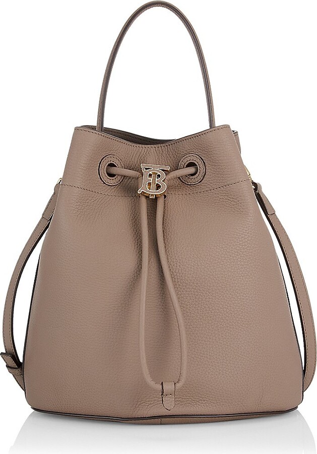 Burberry Leather Drawstring Bucket Bag ShopStyle