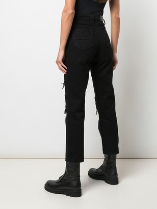 Amiri Cropped Distressed Jeans