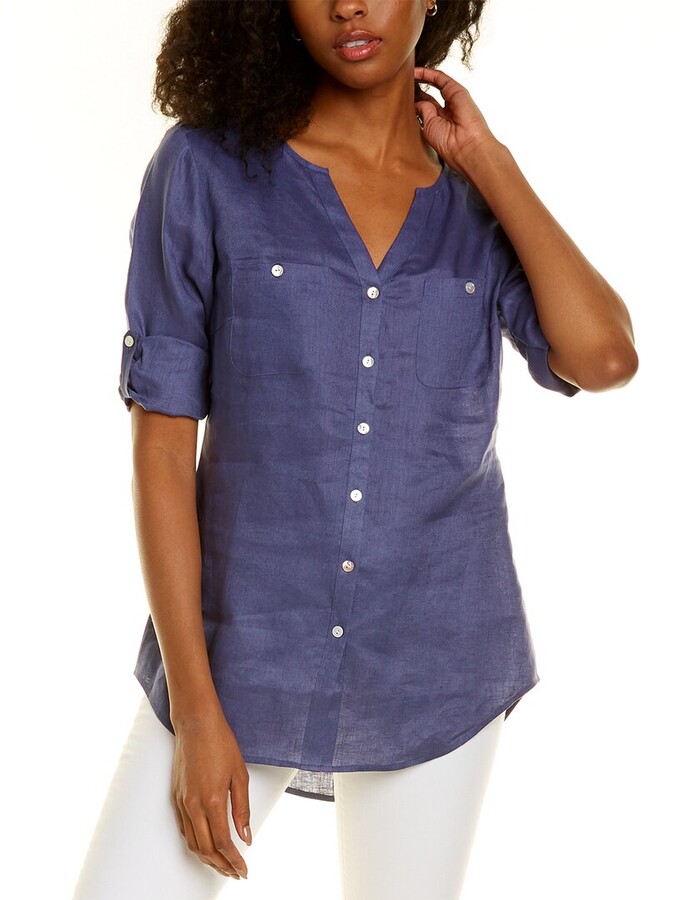 Tab Sleeve Button Front Shirt | Shop the world's largest 