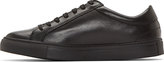 Thumbnail for your product : Comme des Garcons Shirt Black Leather Painted Dot Sneakers