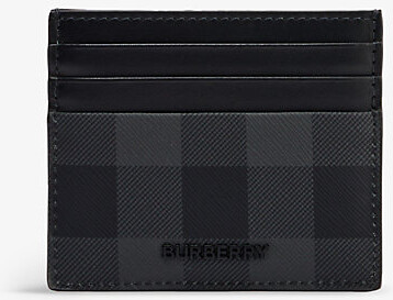 BURBERRY: Lola credit card holder in leather and coated cotton