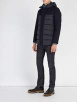 Thumbnail for your product : Herno Contrast Panel Quilted Down Jacket - Mens - Navy
