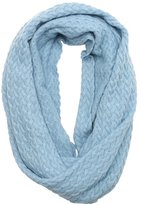Thumbnail for your product : Portolano sky blue knit minerva basketweave eternity scarf