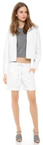 Thumbnail for your product : Alexander Wang T by Cropped Leather Hooded Jacket