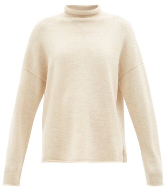 LAUREN MANOOGIAN Dropped-shoulder Merino Wool-blend Sweater - Ivory