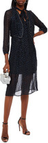 Thumbnail for your product : Coach Paneled glittered chiffon midi dress
