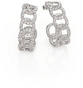 Thumbnail for your product : Roberto Coin Diamond & 18K White Gold Link J-Hoop Earrings