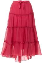 Thumbnail for your product : See by Chloe flared ruffled midi skirt