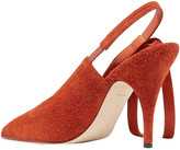 Thumbnail for your product : Victoria Beckham Knotted Nubuck Slingback Pumps