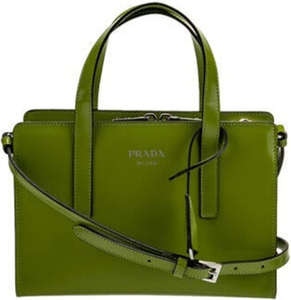 Prada Green Saffiano Leather Chain Shoulder Bag QNBHIA3RGB000