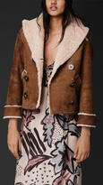 Thumbnail for your product : Burberry Cropped Sheepskin Jacket