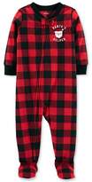 Thumbnail for your product : Carter's Baby Boys Buffalo-Check Footed Fleece Pajamas