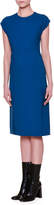 Thumbnail for your product : Jil Sander Cap-Sleeve Paneled-Skirt Sheath Dress, Blue