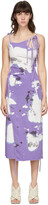 Thumbnail for your product : Ottolinger SSENSE Exclusive Purple & White Jersey Wrap Dress