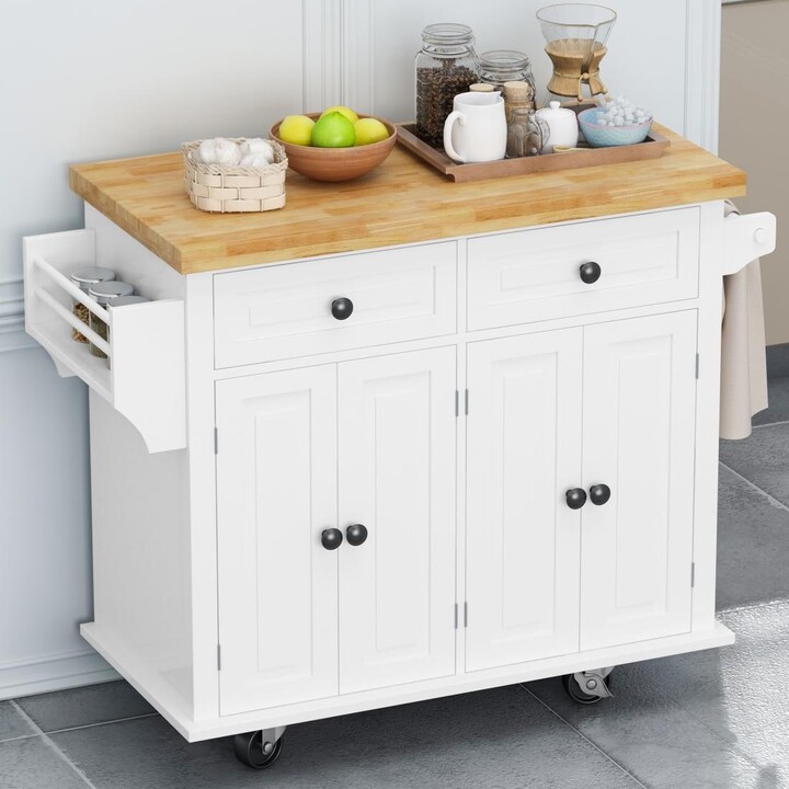 Kitchen Island Cart with and Locking Wheel ShopStyle