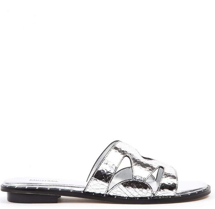 silver sandals michael kors