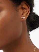 Thumbnail for your product : Mizuki Diamond & 14kt Gold Cluster Stud Earrings - Gold