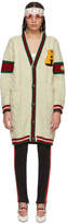 Gucci - Cardigan en laine blanc 'Guccy' Tiger
