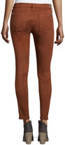 Thumbnail for your product : 7 For All Mankind Knee-Seam Sueded Skinny Jeans, Cognac