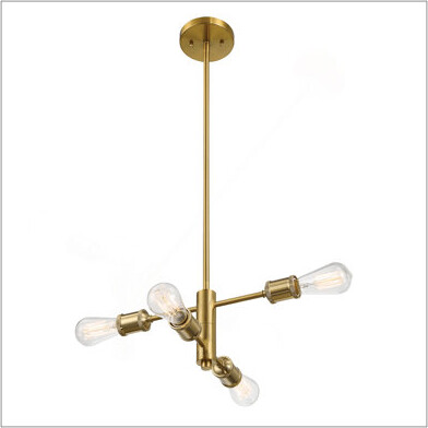 Mercer41 Four Lights Modern Chandelier Vintage Pendant Fixture For Living Room Dining Kitchen