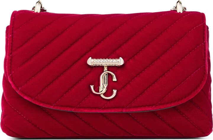 Jimmy Choo Small Curve Velvet Cross-Body Bag